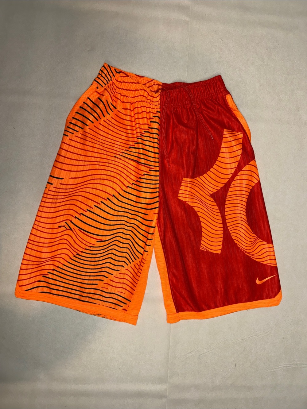 Nike Orange and Red Men's Athletic Shorts